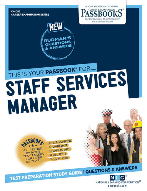 Book cover of Staff Services Manager: Passbooks Study Guide (Career Examination Series)