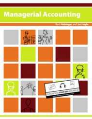Book cover of Managerial Accounting
