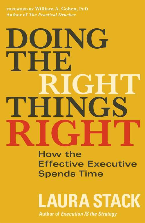 Book cover of Doing the Right Things Right