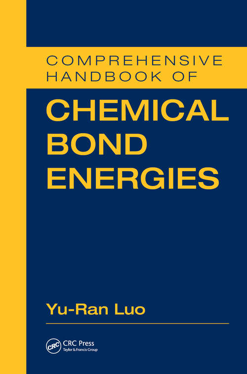 Book cover of Comprehensive Handbook of Chemical Bond Energies