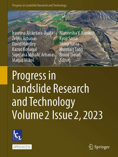 Book cover of Progress in Landslide Research and Technology, Volume 2 Issue 2, 2023 (1st ed. 2023) (Progress in Landslide Research and Technology)