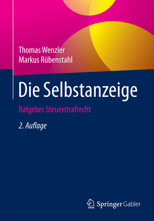 Book cover of Die Selbstanzeige