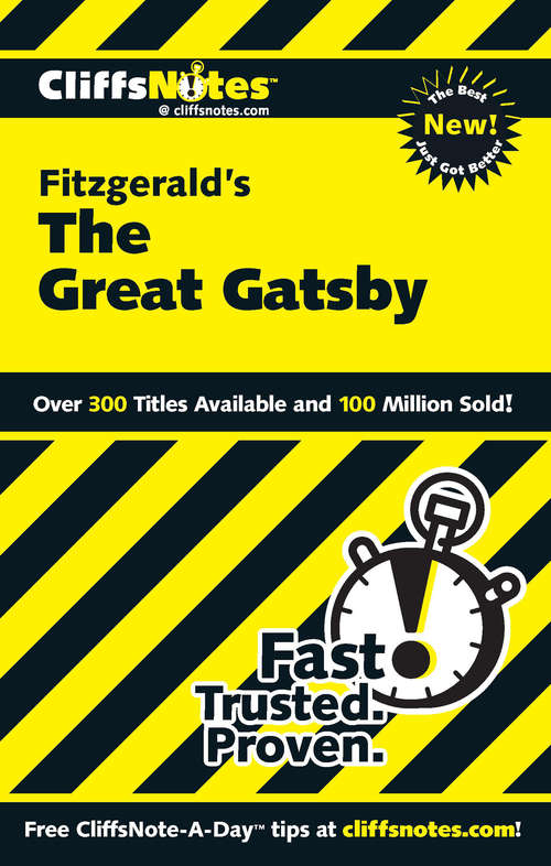 Book cover of CliffsNotes on Fitzgerald's The Great Gatsby