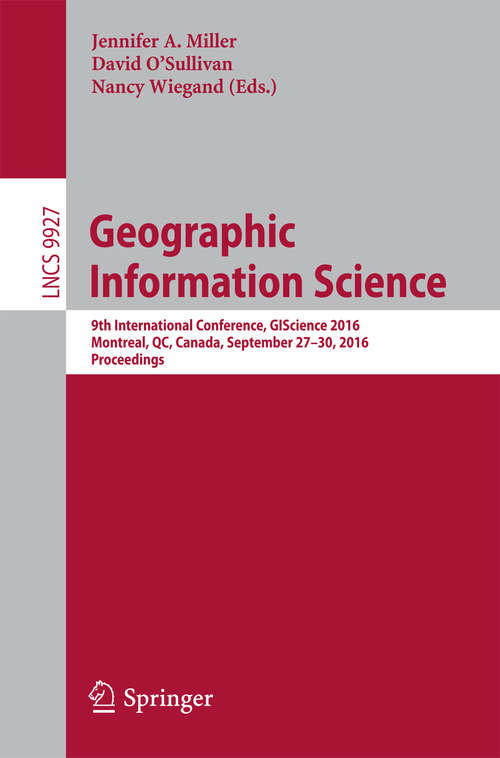 Book cover of Geographic Information Science