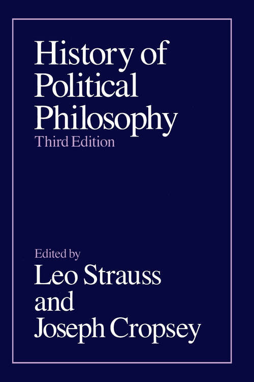 Book cover of History of Political Philosophy (3)