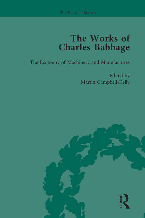 Book cover of The Works of Charles Babbage Vol 8