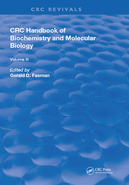 Book cover of Handbook of Biochemistry: Section A Proteins, Volume III (3) (Routledge Revivals Ser.)