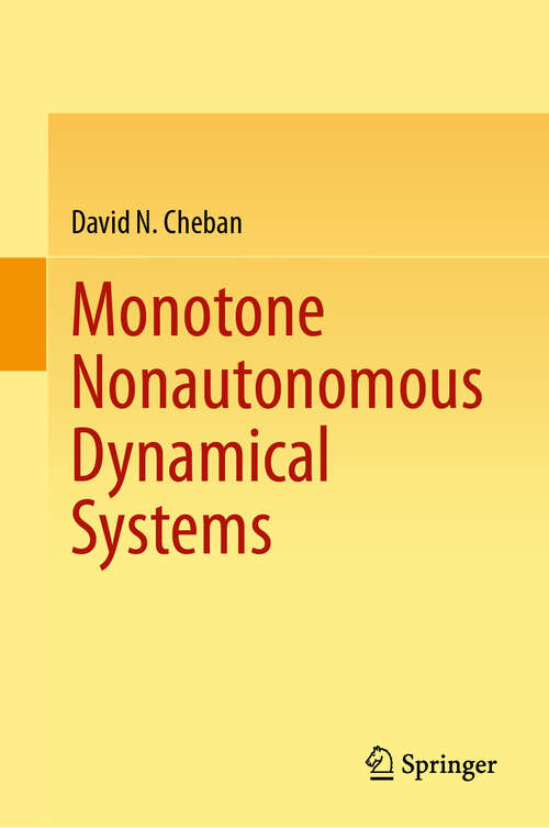 Book cover of Monotone Nonautonomous Dynamical Systems (2024)