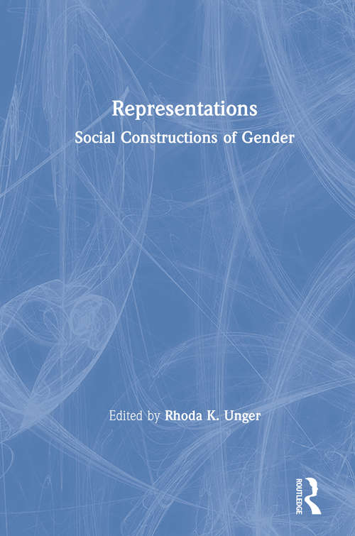 Book cover of Representations: Social Constructions of Gender