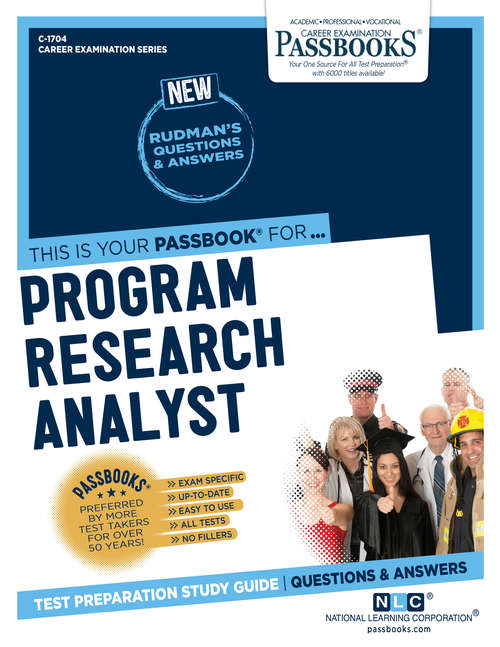 Book cover of Program Research Analyst: Passbooks Study Guide (Career Examination Series)