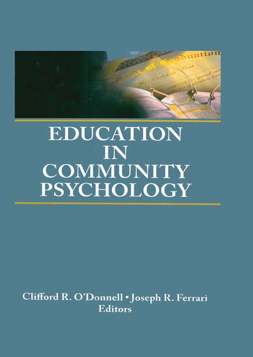 Book cover of Education in Community Psychology: Models for Graduate and Undergraduate Programs
