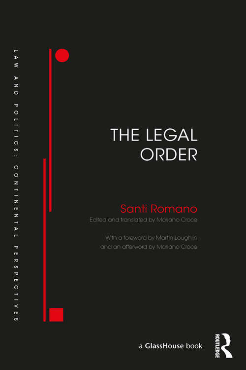 Book cover of The Legal Order (Law and Politics)