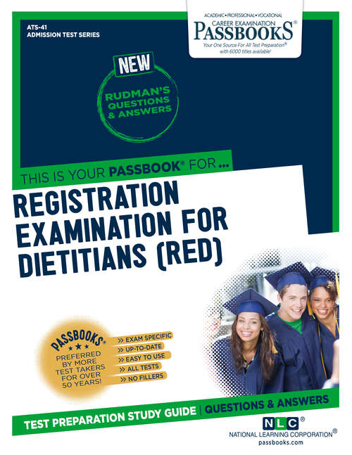 Book cover of REGISTRATION EXAMINATION FOR DIETITIANS (RED): Passbooks Study Guide (Admission Test Series)