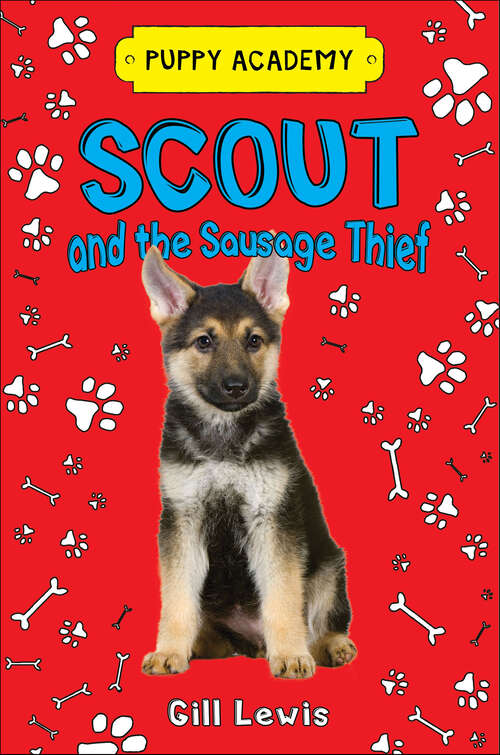 Book cover of Scout and the Sausage Thief (Puppy Academy #1)