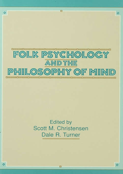 Book cover of Folk Psychology and the Philosophy of Mind