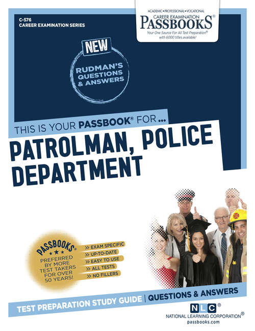 Book cover of Patrolman, Police Department: Passbooks Study Guide (Career Examination Series)