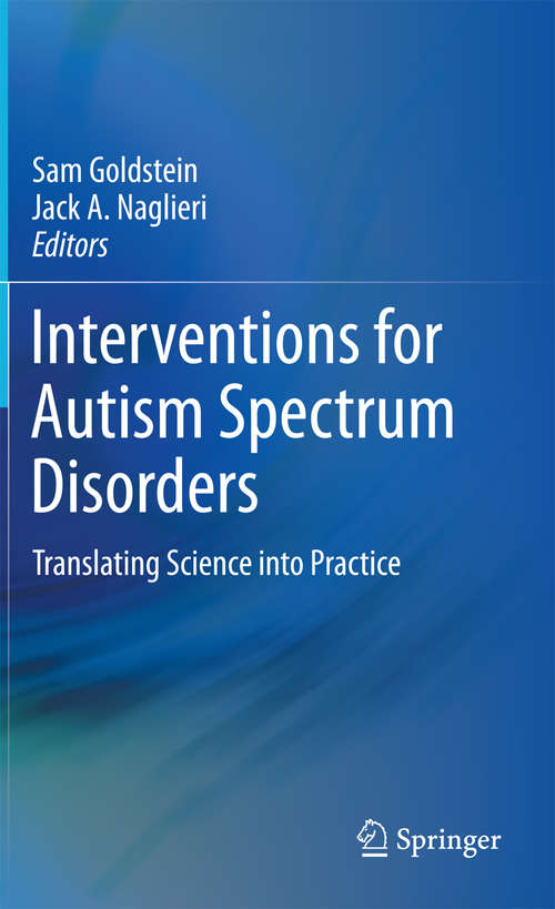 Book cover of Interventions for Autism Spectrum Disorders