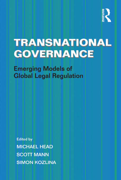 Book cover of Transnational Governance: Emerging Models of Global Legal Regulation