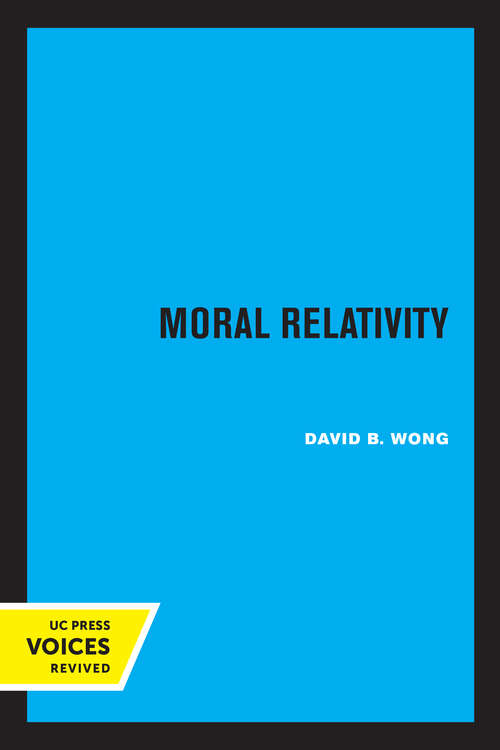 Book cover of Moral Relativity