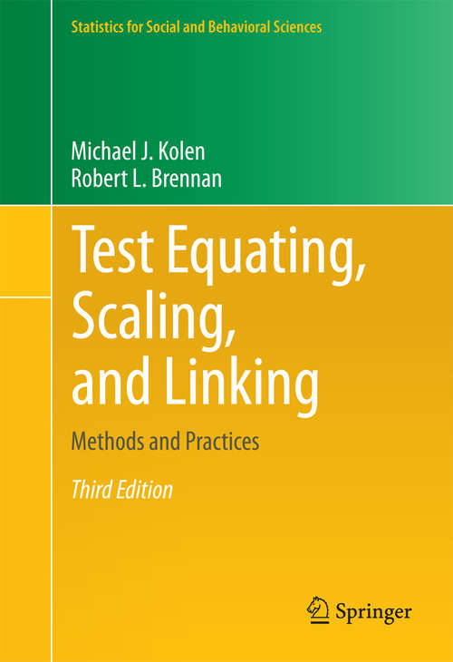 Book cover of Test Equating, Scaling, and Linking
