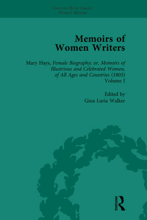 Book cover of Memoirs of Women Writers, Part II, Volume 5