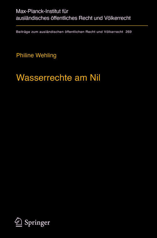 Book cover of Wasserrechte am Nil