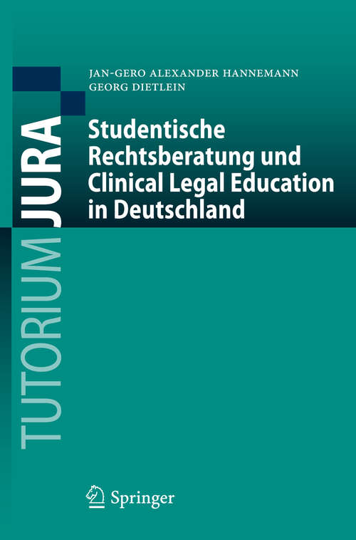 Book cover of Studentische Rechtsberatung und Clinical Legal Education in Deutschland