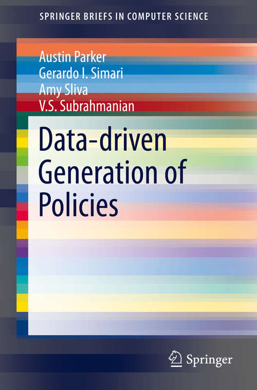 Book cover of Data-driven Generation of Policies (SpringerBriefs in Computer Science)