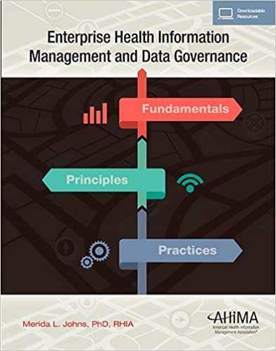 Book cover of Enterprise Health Information Management and Data Governance