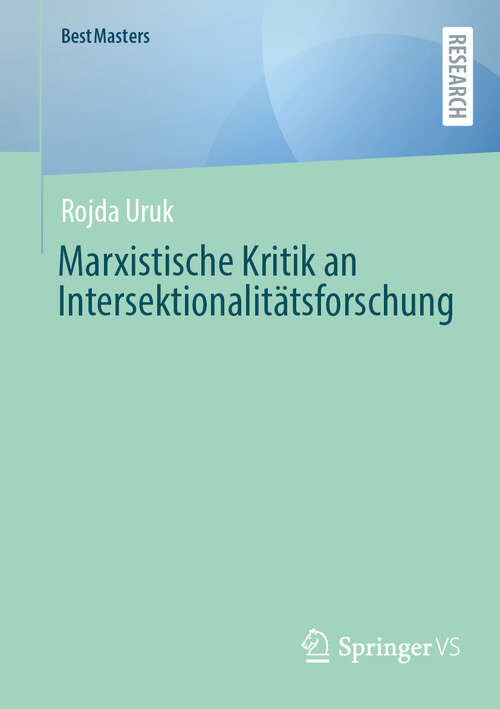 Book cover of Marxistische Kritik an Intersektionalitätsforschung (BestMasters)