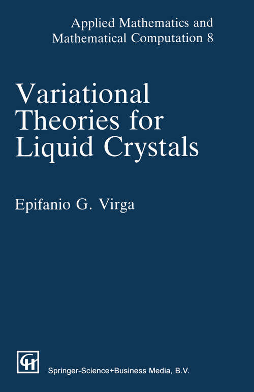 Book cover of Variational Theories for Liquid Crystals