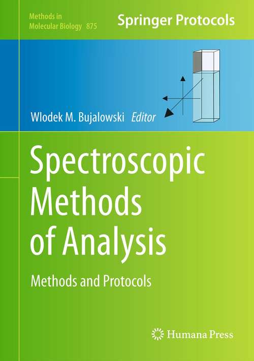 Book cover of Spectroscopic Methods of Analysis