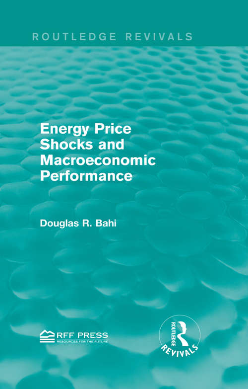 Book cover of Energy Price Shocks and Macroeconomic Performance (Routledge Revivals)