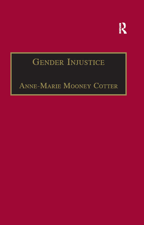 Book cover of Gender Injustice: An International Comparative Analysis of Equality in Employment