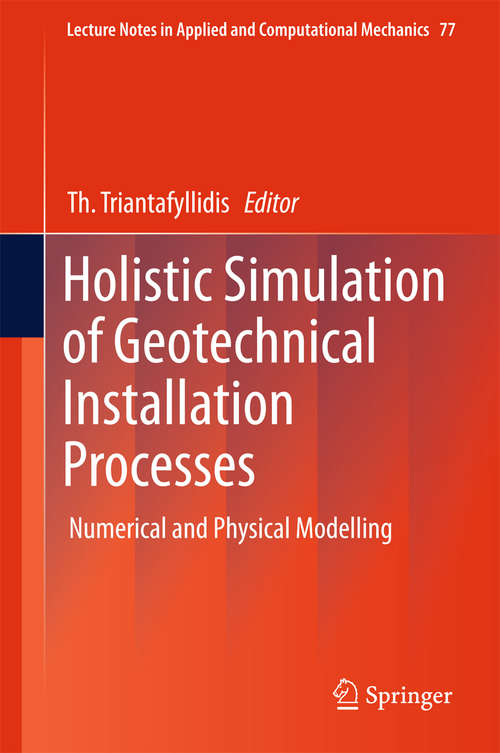 Book cover of Holistic Simulation of Geotechnical Installation Processes