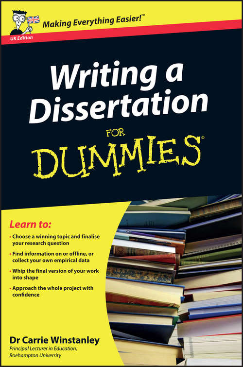 Book cover of Writing a Dissertation For Dummies