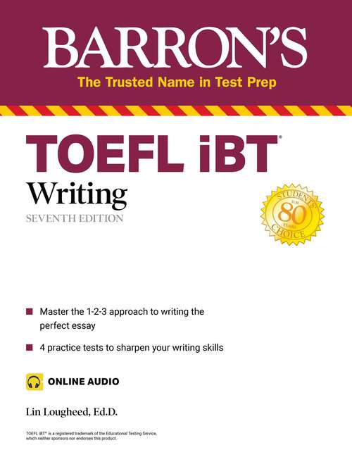 Book cover of TOEFL iBT Writing (Seventh Edition) (Barron's Test Prep)