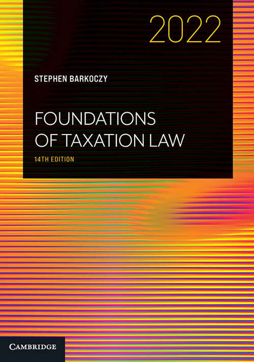 Book cover of Foundations of Taxation Law 2022