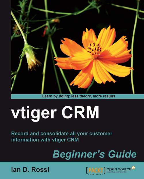 Book cover of vtiger CRM Beginner's Guide