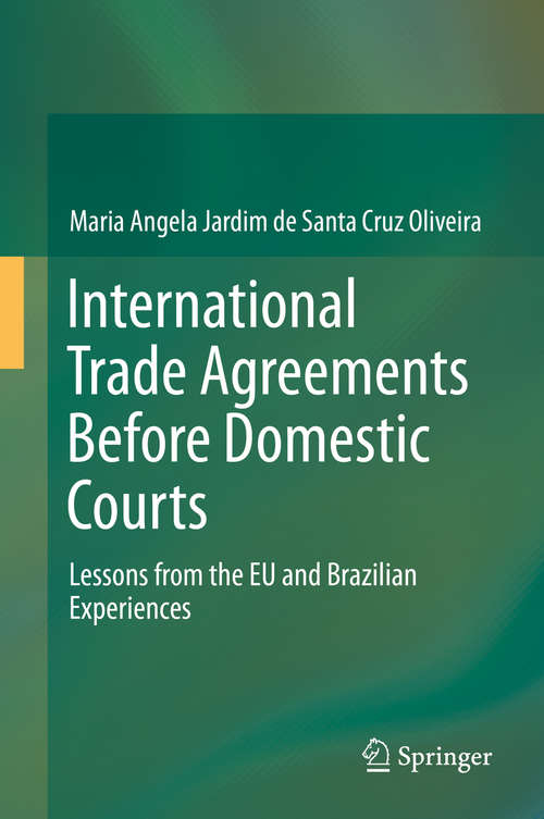 Book cover of International Trade Agreements Before Domestic Courts