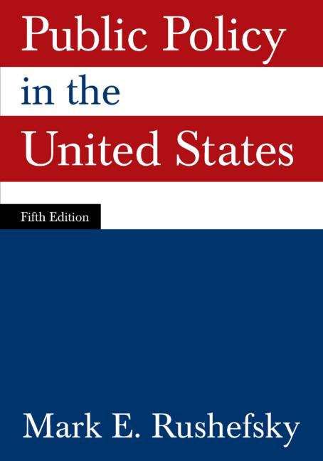 Book cover of Public Policy in the United States