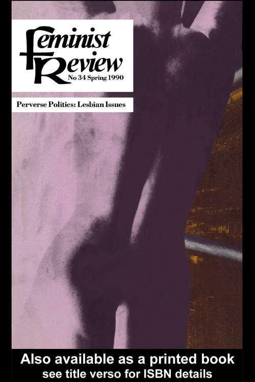 Book cover of Feminist Review: Issue 34: Perverse Politics