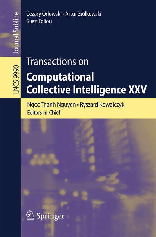 Book cover of Transactions on Computational Collective Intelligence XXV
