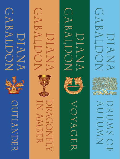Book cover of The Outlander Series Bundle: Outlander, Dragonfly in Amber, Voyager, Drums of Autumn (Outlander)