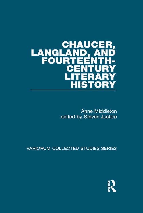 Book cover of Chaucer, Langland, and Fourteenth-Century Literary History (Variorum Collected Studies #1022)