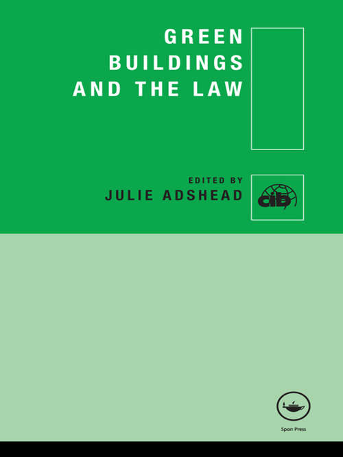 Book cover of Green Buildings and the Law