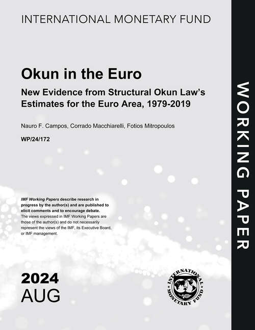 Book cover of Okun in the Euro: New Evidence from Structural Okun Law’s Estimates for the Euro Area, 1979-2019 (Imf Working Papers)