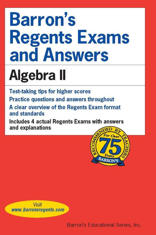 Book cover of Barron's Regents Exams And Answers: Algebra II (Barron's Regents NY)