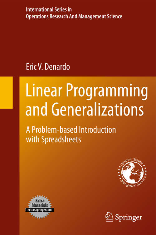 Book cover of Linear Programming and Generalizations
