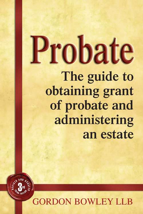 Book cover of Probate: A Self-help Guide (3)